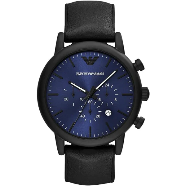 Mens Luxury Watches Black Leather Strap