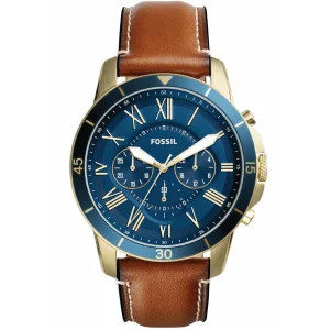 Fossil FS5268 Brown Belt Blue Dial