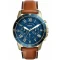 Fossil FS5268 Brown Belt Blue Dial