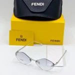 Almond Shape Blue Rimless Sunglasses