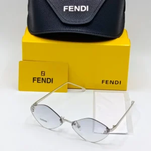 Almond Shape Blue Rimless Sunglasses