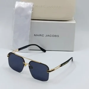 Black Solid Rectangle Lens Sunglasses