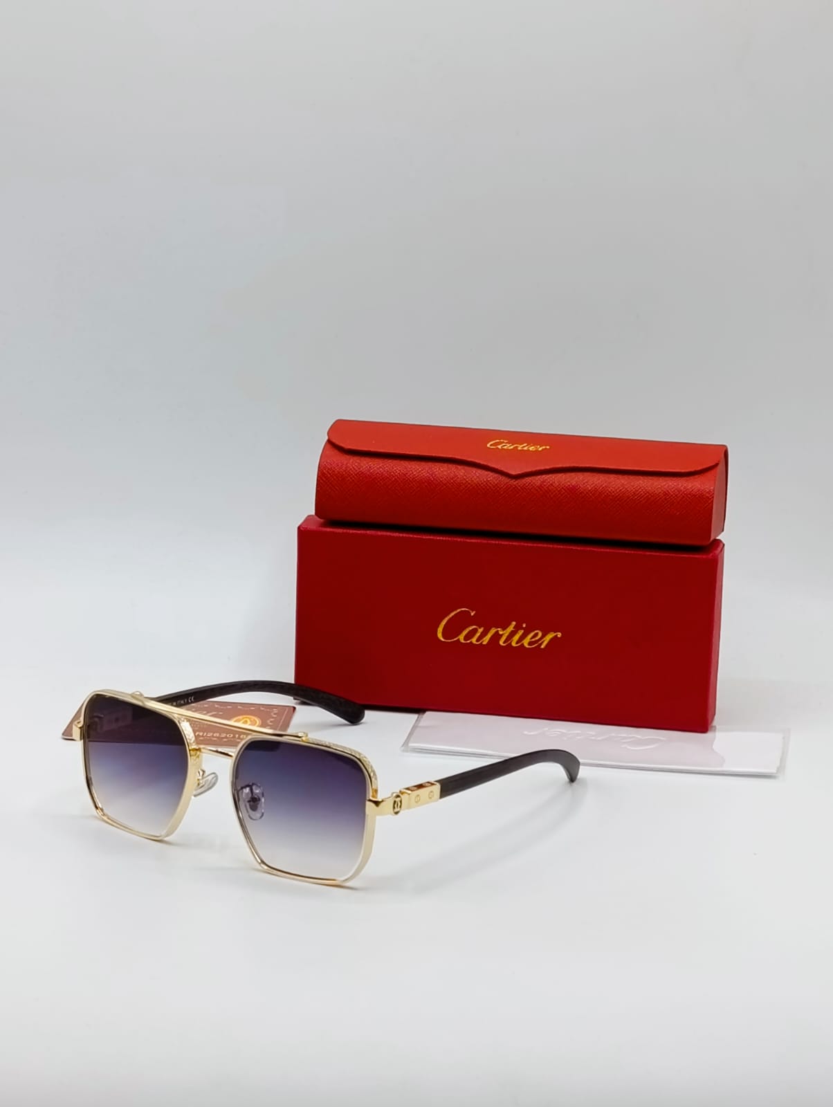 Golden Frame Black Lens Sunglasses