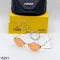 Almond Shape Orange Rimless Sunglasses
