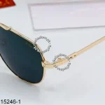 Black Aviator With Elegant Gold Frame