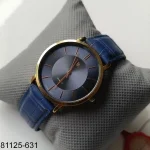 Blue Leather Belt Grey Dial Watch