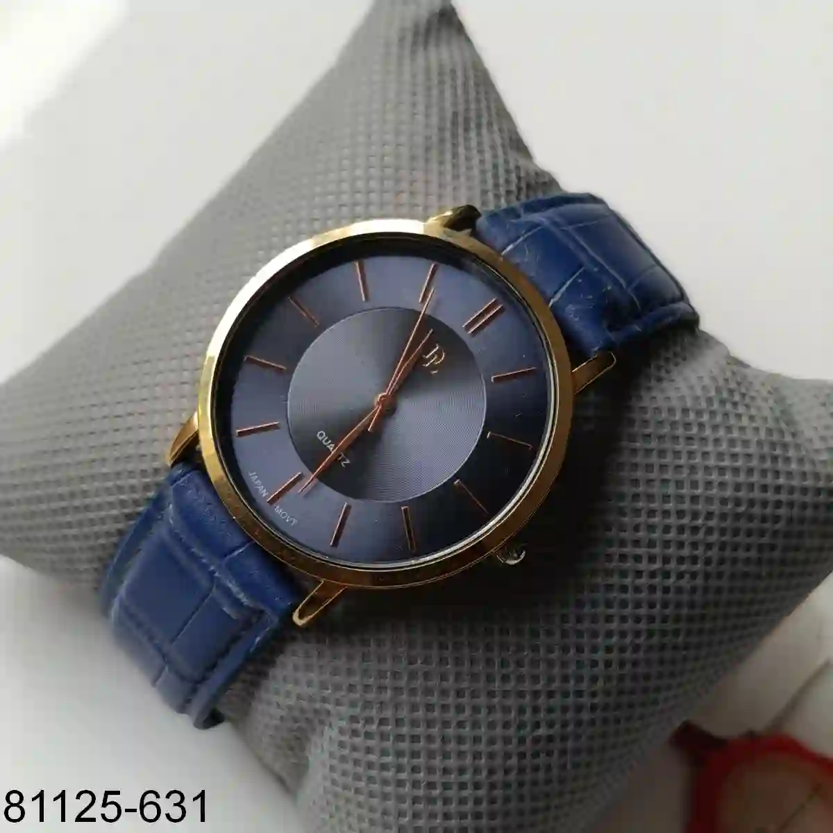 Blue Leather Belt Grey Dial Watch