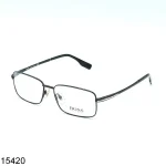 Rectangle Black Metal Frame Eyeglasses