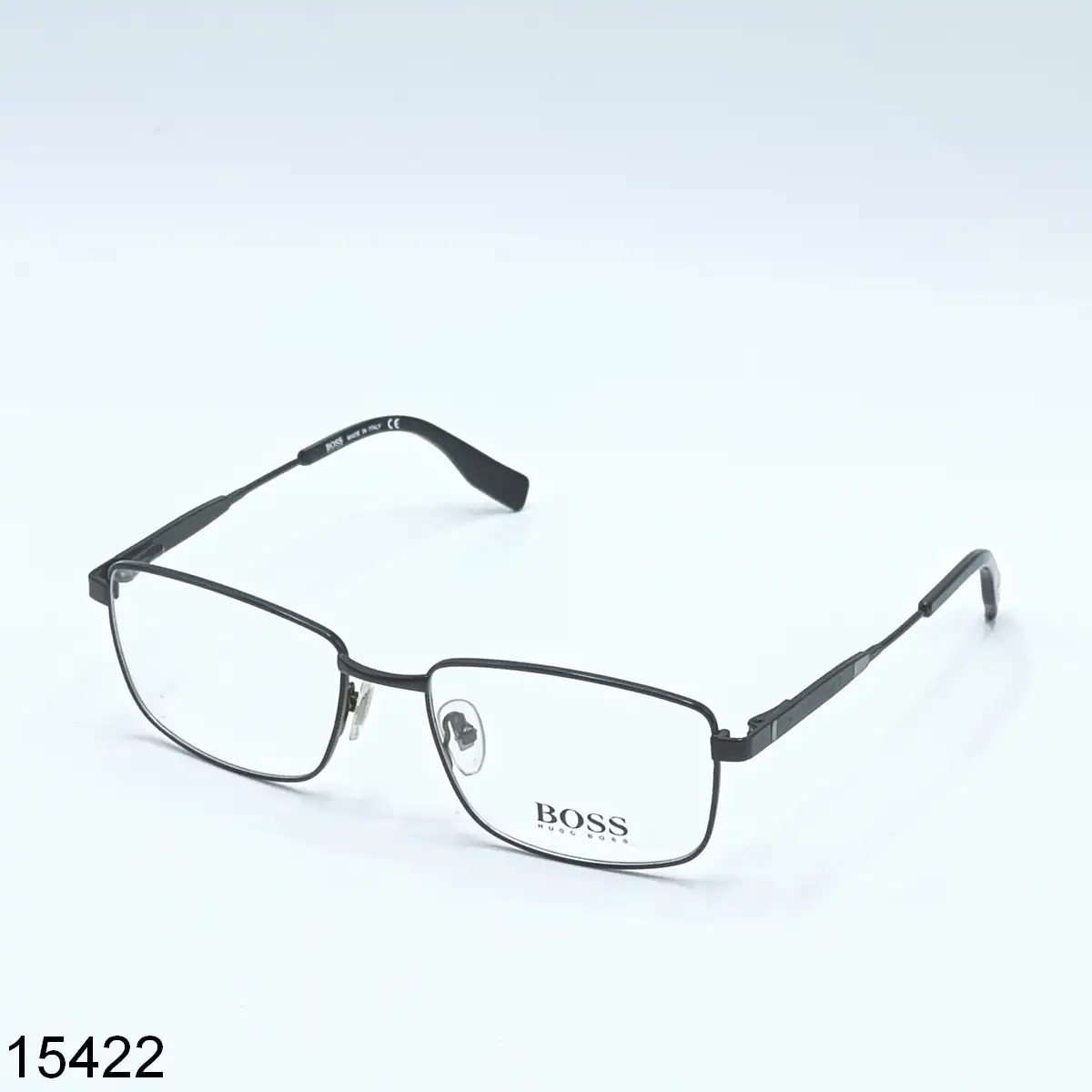 Rectangle Black Metal Eyeglasses