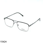 Black Rectangular Metal Eyeglasses