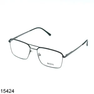 Black Rectangular Metal Eyeglasses