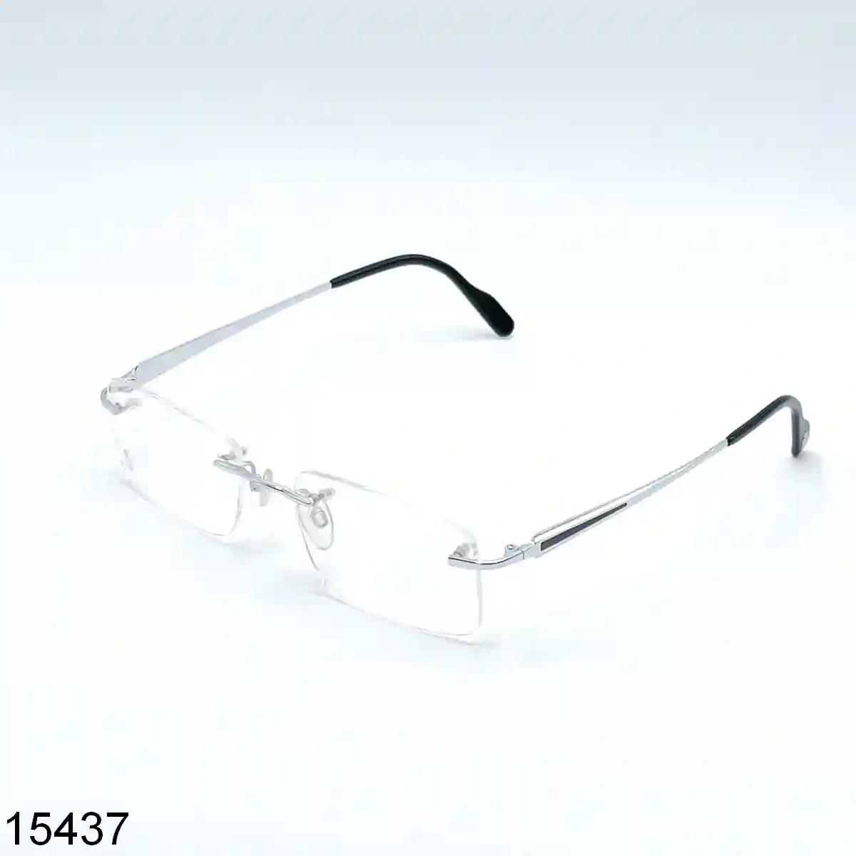 Silver Rectangle Prescription Eyeglasses