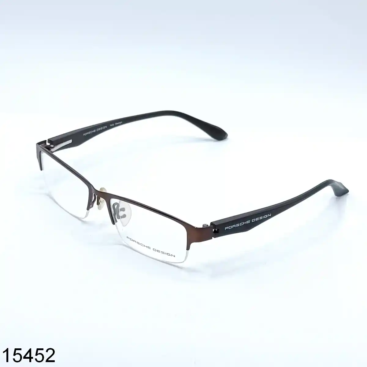 Half Rim Rectangle Prescription Eyeglasses