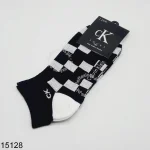 Black and White Checkers Ankle Socks