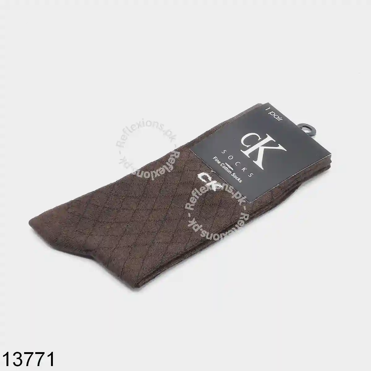 CK Brown Mid Crew Socks