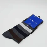 Grey Stripes Mid Crew Socks