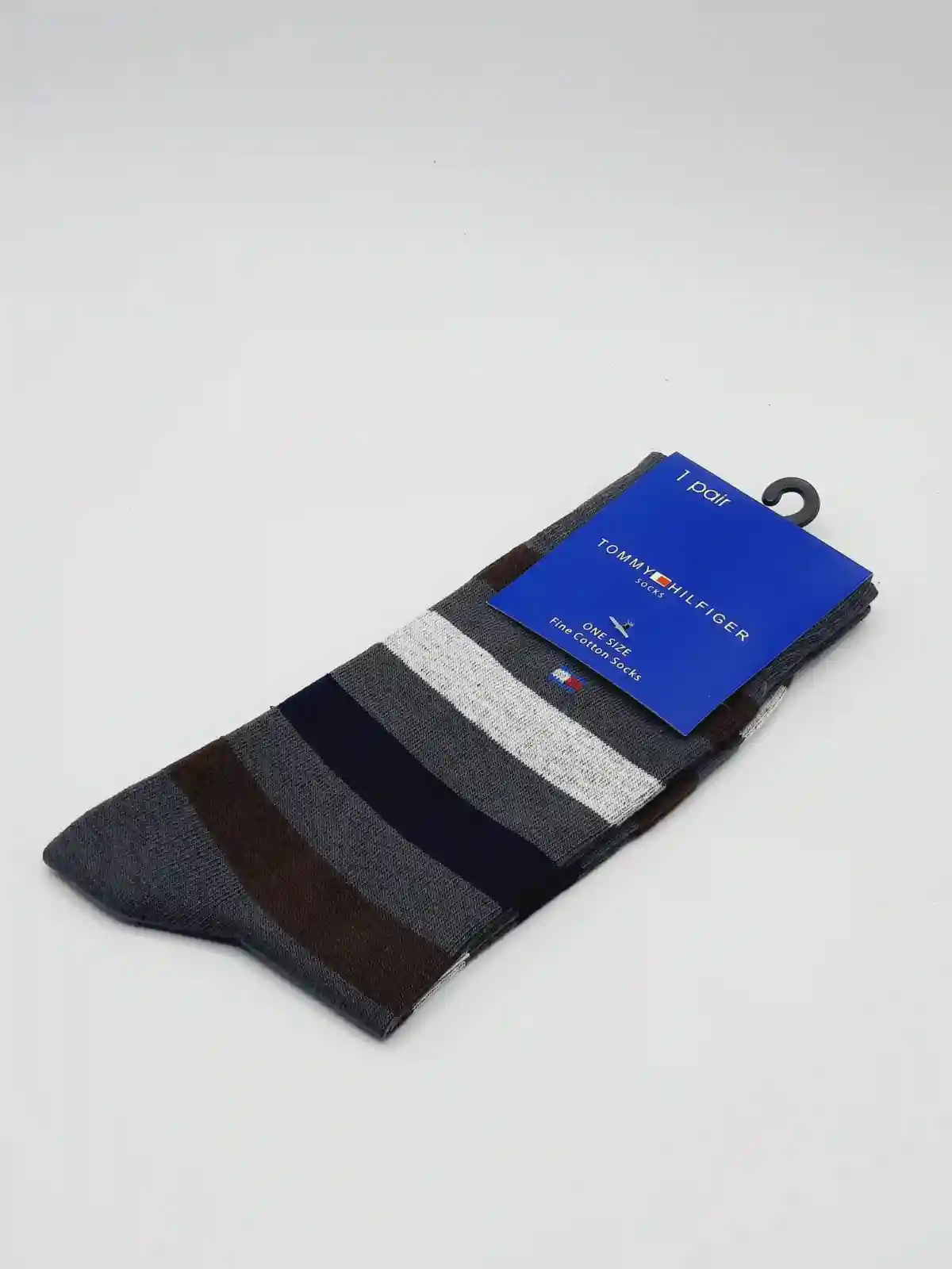 Grey Stripes Mid Crew Socks