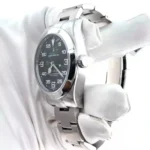 Stainless Steel Chain Black Dial Watch